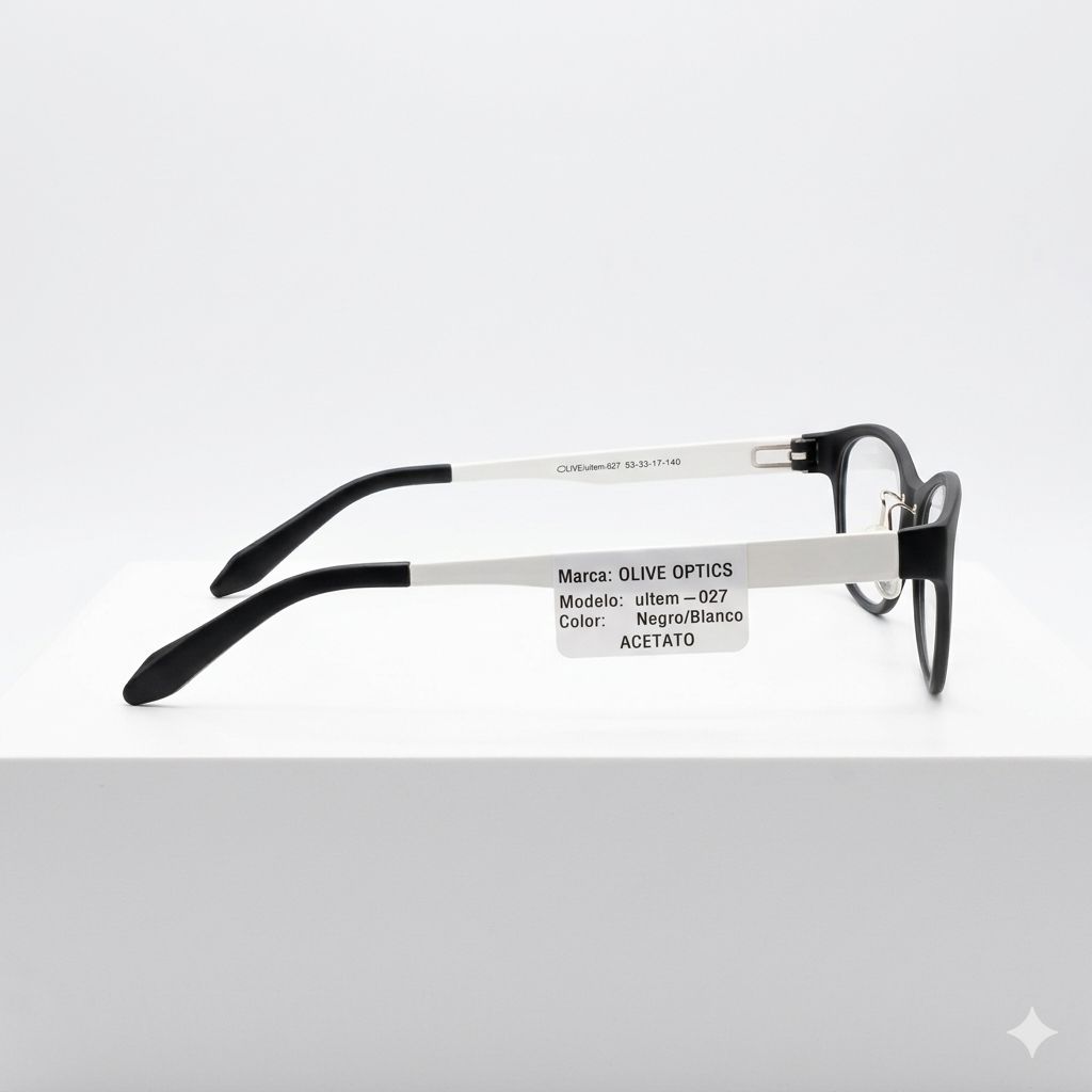 Armazón Oftálmico OLIVE ULTEM ultem-027 Negro/Blanco