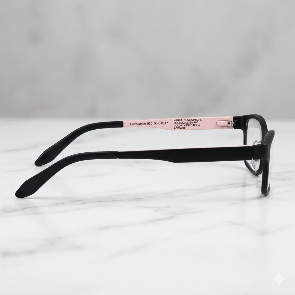 Armazón Oftálmico Olive Optical ultem-030 Negro/Rosa