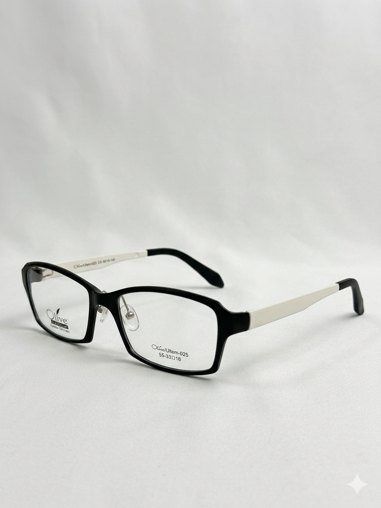 Armazón Oftálmico Olive Optical ultem-025 Negro/Blanco