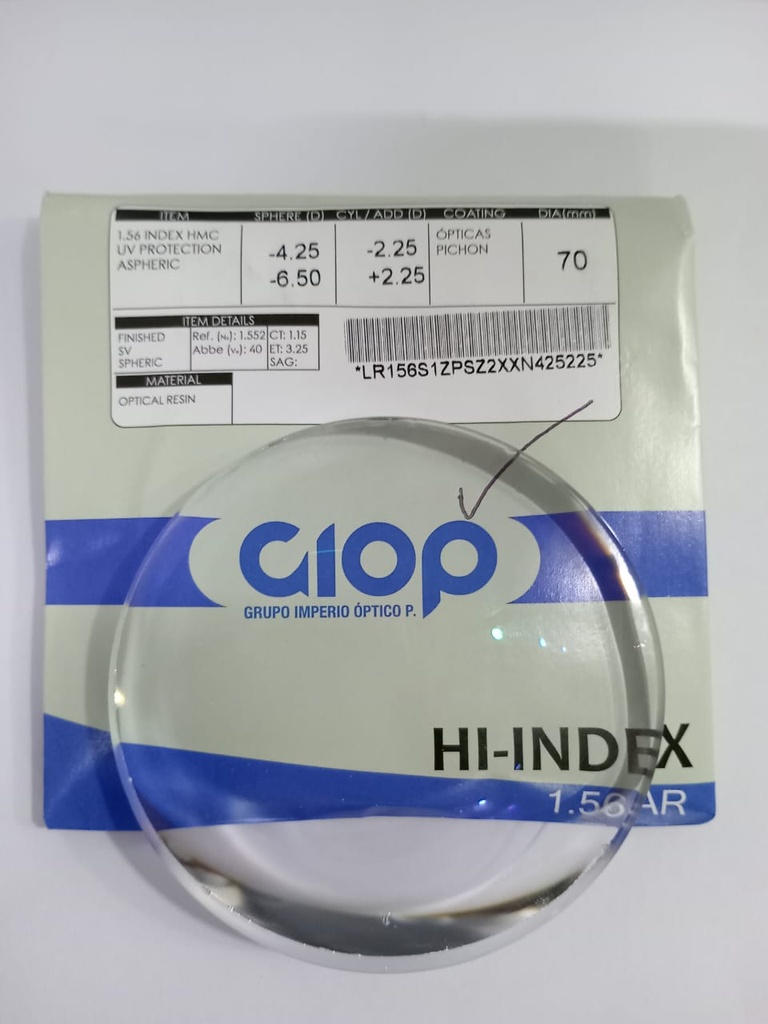 Monofocal CR39 Antirreflejante