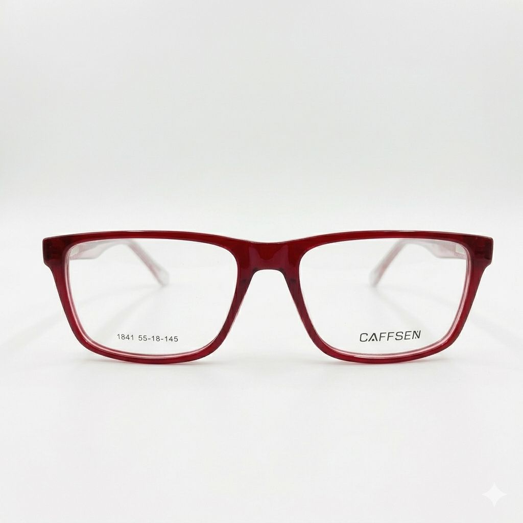 Armazón Oftálmico CAFFSEN 1841 ROJO/TRANSPARENTE
