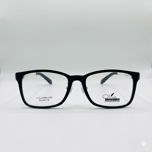 [AOLLUL24NECO] Armazón Oftálmico Olive Optical ultem-024 Negro/Blanco