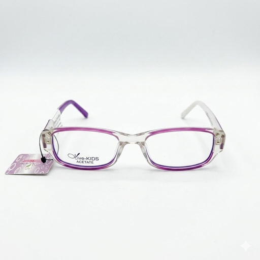 [AOLSKI02MODO] Armazón Oftálmico/Kids Olive Kids KIDS-1602 Morado/Transparente/Estampado